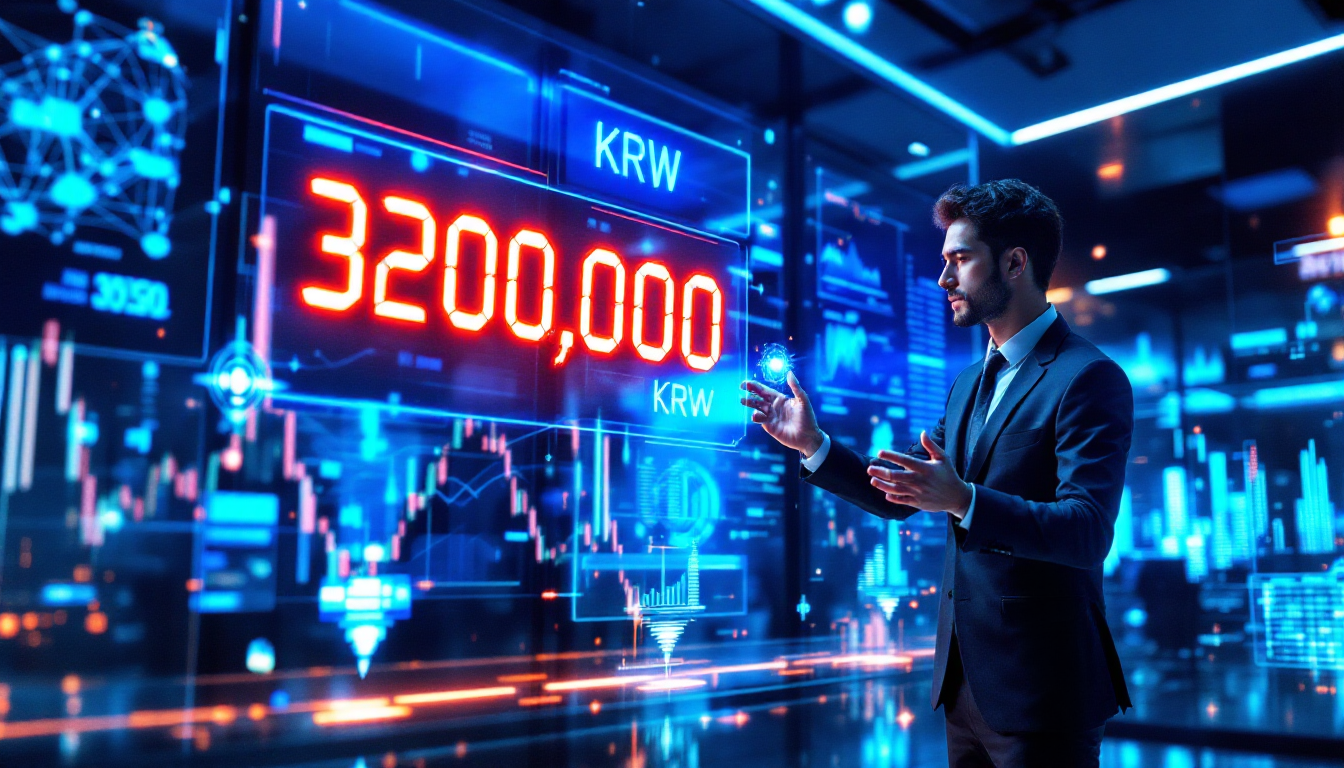 네이버 주가 전망과 AI 수익화 모멘텀을 상징하는 주가 지표와 분석하는 투자자 이미지