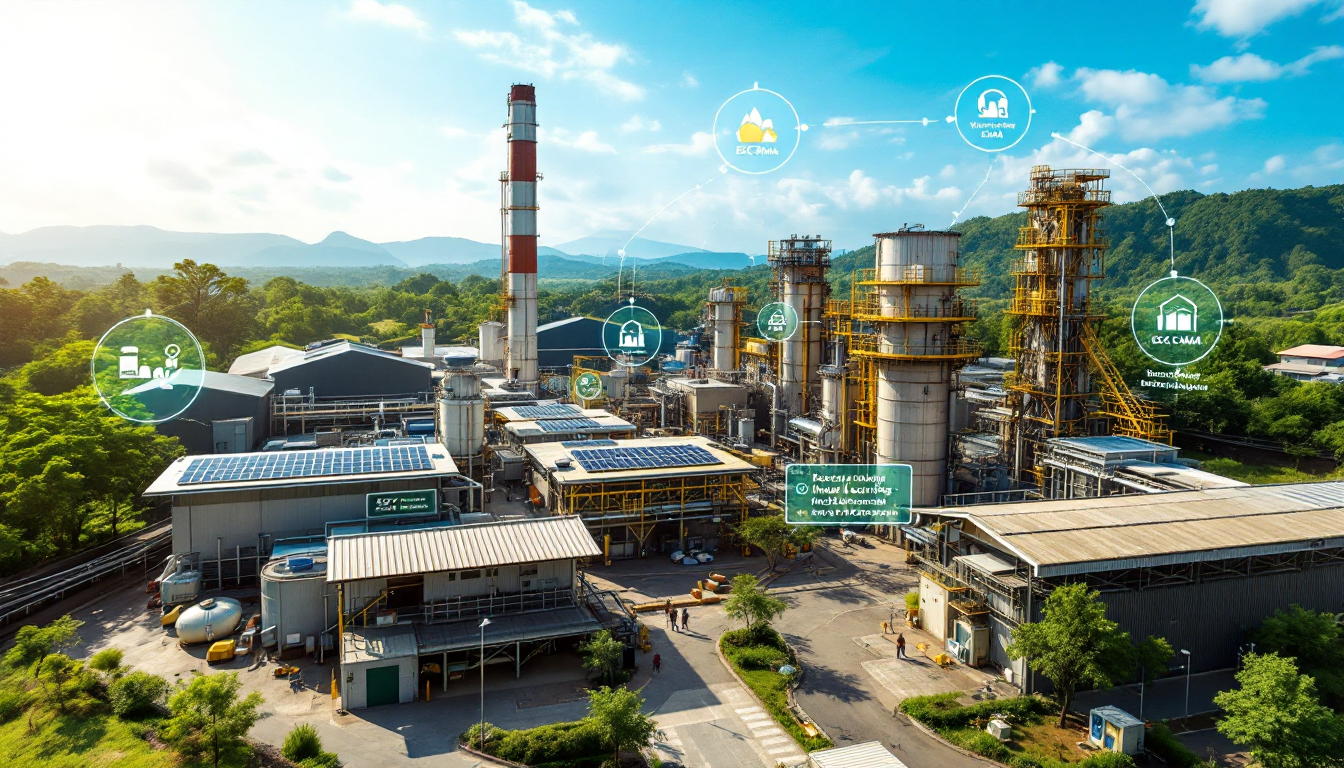 인도네시아 니켈 제련소와 ESG 경영, 책임광물 조달 및 수직계열화를 시각화한 이미지