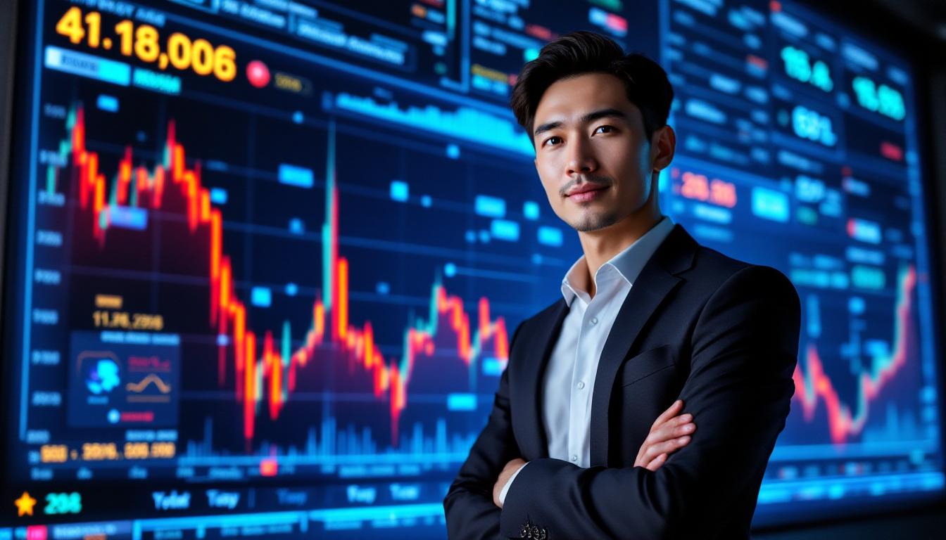 2026년 불마켓과 반도체 성장 주도 투자 시장을 상징하는 투자자의 모습