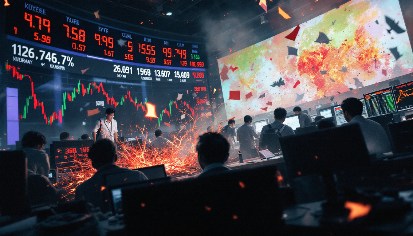 2026년 3월 국내 증시 폭락으로 인해 긴장감이 흐르는 증권 거래소 현장 모습