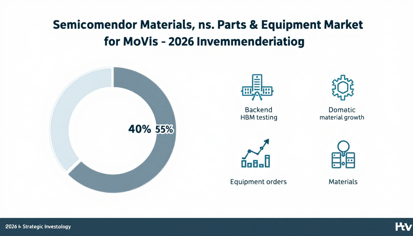 2026년 반도체 투자 전략 및 섹터별 권장 비중을 표현한 포트폴리오 이미지